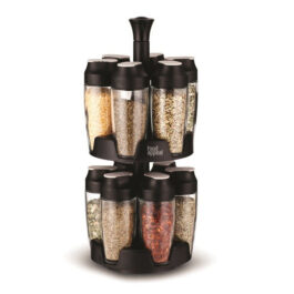 מעמד תבלינים מסתובב 12 צנצנות 100 מ”ל דגם Lime